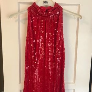 1990's sparkly red party dress